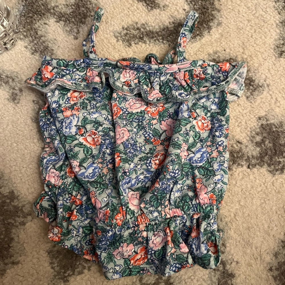 Floral tank top toddler girls